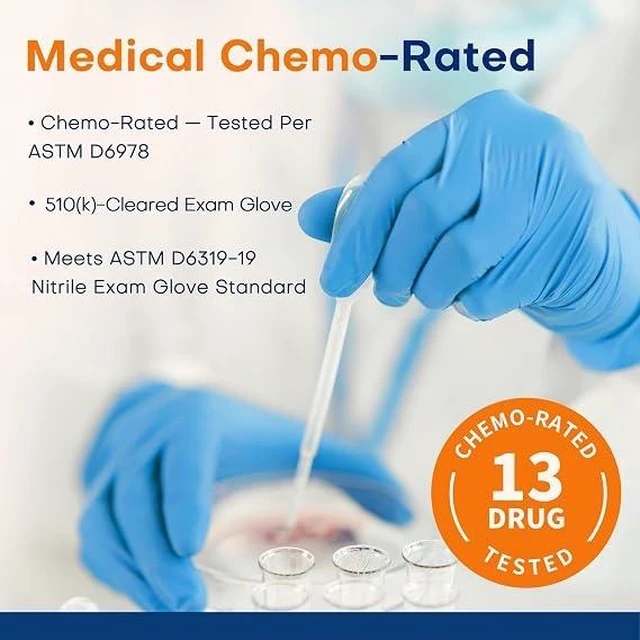 Alt view image 2 of 5 - Supmedic Medical Soft Max Nitrile Exam Gloves Powder-Free Disposable 100 Ct