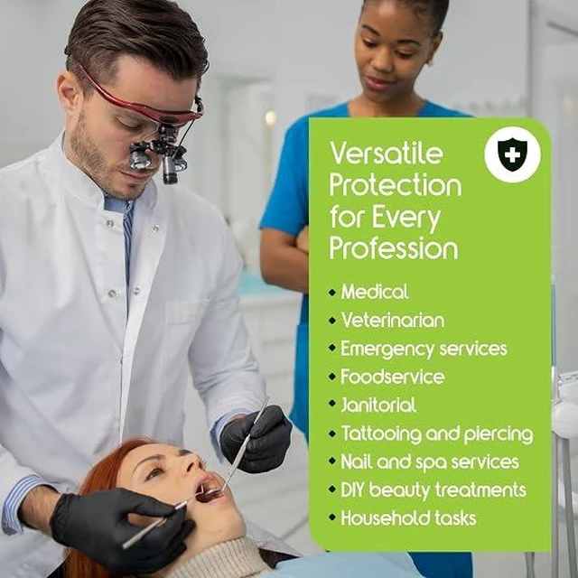 Alt view image 3 of 5 - Inspire Black Nitrile Disposable Gloves | 4.5 Nitrile Disposable Safety Medical Cooking Cleaning Gloves XL