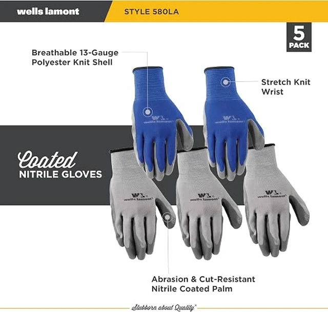 Alt view image 4 of 6 - Wells Lamont Nitrile Work Gloves