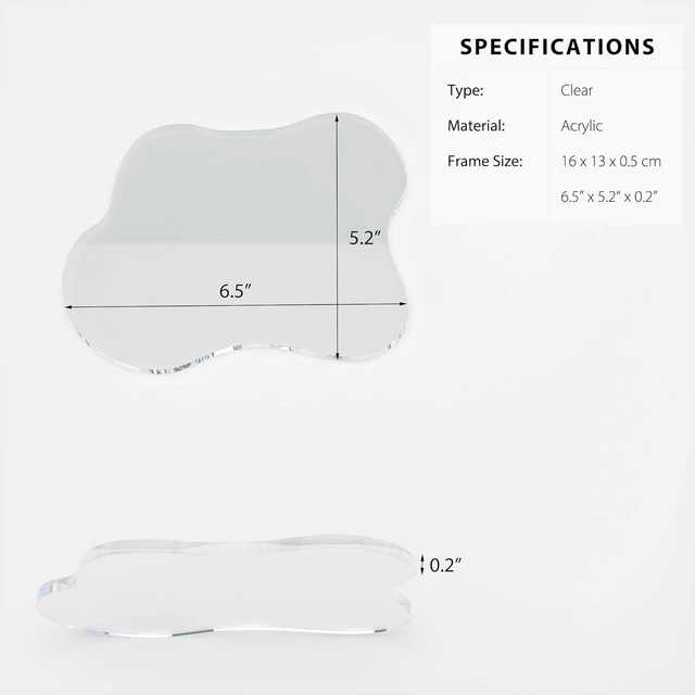 Alt view image 5 of 5 - Acrylic Coaster Decorative Plates, Irregular Bar Drink Coaster, Clear Cloud Shape Coffee Cup Coaster, Perfect for Tabletop Protection and Accessories Display.(Clear)