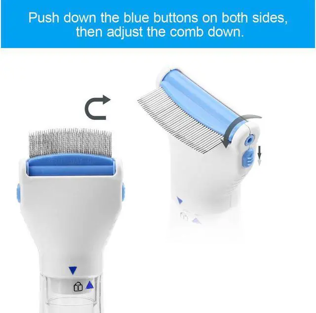 Alt view image 4 of 4 - Electric Vacuum Head Lice Comb Brush Pet Dog Flea Filter Remover with 3 Filters