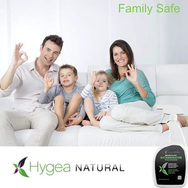 Alt view image 5 of 5 - Hygea Natural Bed Bug & Lice Killer Spray - 24 oz - For Household Protection - Fast Acting - Children & Pet Safe - Non Toxic - Odorless, Natural, and Non Staining
