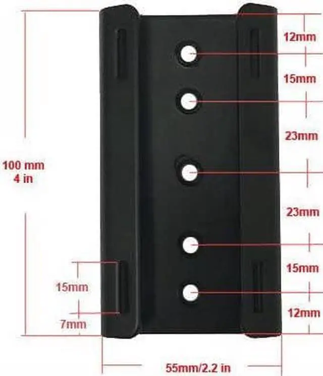 Alt view image 3 of 4 - VideoSecu Pole Mount Clamp Wall Shelf for Small TV Monitor Wall Mount Flat Panel Screen Display Bracket, DVD Bracket, CCTV Security Camera Wall Mount or Security Camera Housing WVP