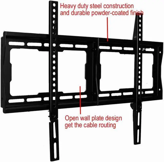 Alt view image 3 of 5 - VideoSecu Low Profile Flat TV Wall Mount Ultra Slim Bracket for most 26 27 28 29 32 37 39 40 42 46 47 48 50 51 52 55 60 64 65" LED LCD Plasma Flat Panel Screen Display HDTV 1NN