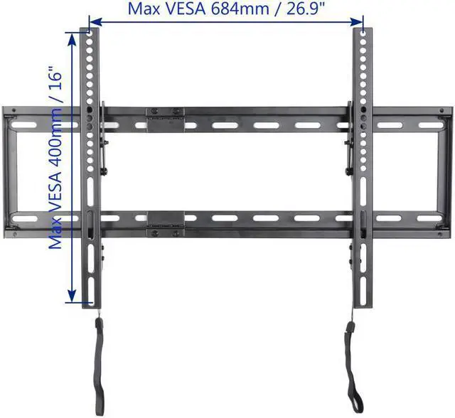Alt view image 2 of 5 - VideoSecu Tilt TV Wall Mount for Most 32 39 40 42 43 46 47 48 50 55 60 65 70 inch LCD LED Plasma HDTV 3D Flat Panel Screen Bracket 1JL