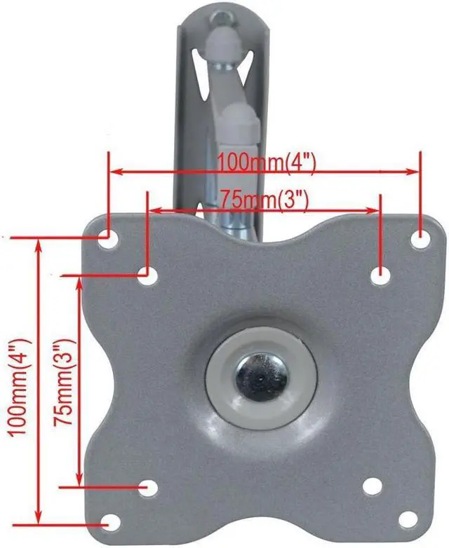 Alt view image 3 of 6 - VideoSecu Full Motion Tilt Swivel TV Monitor Wall Mount Swing Arm Bracket for Toshiba 19 20 22 24 26 27 28 inch LED LCD 19LV505 19LV506 19AV500U 19AV501U 19AV51U 24D1633DB 24W1633DB BA2