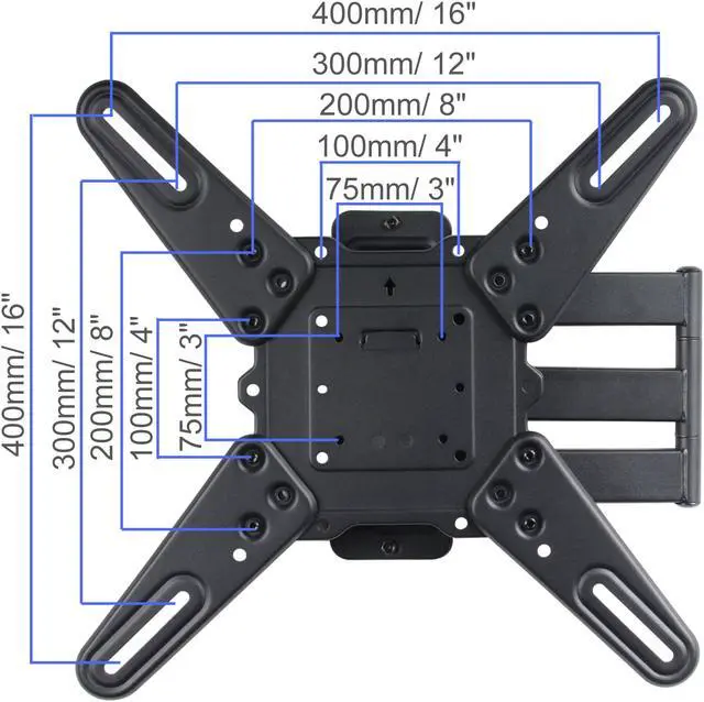 Alt view image 5 of 7 - VideoSecu Heavy Duty Tilt Swivel TV Wall Mount for most 26 29 32 37 39 40 43 46 48 50 55" LCD LED UHD HDTV with loading 88lbs, Max VESA 400x400mm, long extension 20" bxp