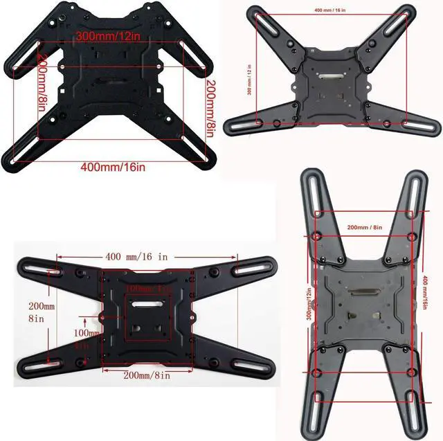 Alt view image 7 of 7 - VideoSecu TV Wall Mount for Most 26 32 39 40 42 43 46 47 48 50 55" LED LCD Plasma  Full Motion Tilt Swivel Articulating Arm Bracket ch5