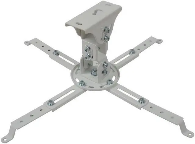 Alt view image 3 of 5 - VideoSecu LCD DLP Projector Mount with Tilt, Swivel 90°and Rotate Bracket, Lock and Release Design, White - fits Flat and Vaulted Ceiling BSL
