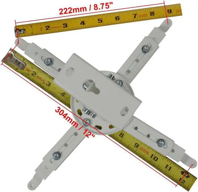 Alt view image 5 of 5 - VideoSecu LCD DLP Projector Mount with Tilt, Swivel 90°and Rotate Bracket, Lock and Release Design, White - fits Flat and Vaulted Ceiling BSL
