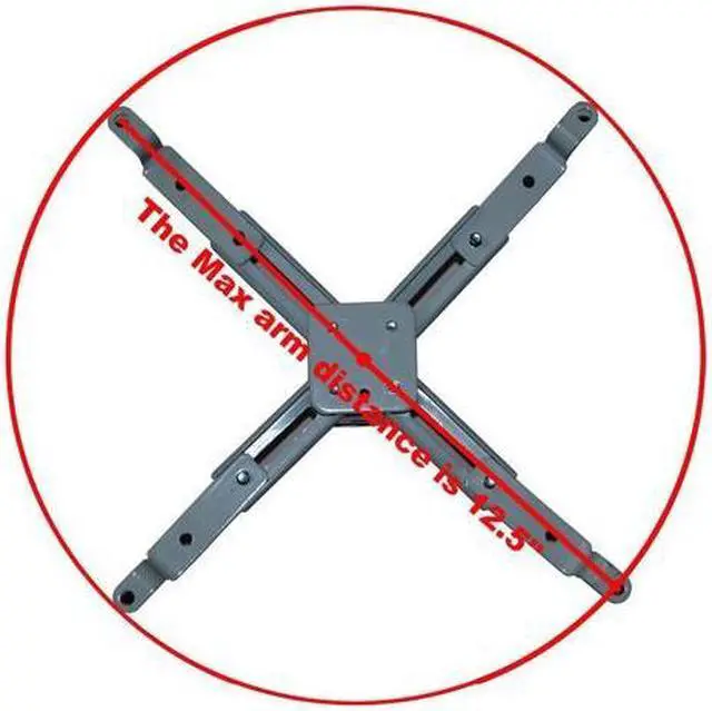Alt view image 6 of 7 - VideoSecu Swivel Tilt Rotate Adjustable Height LCD DLP Projector Ceiling Mount Bracket with Extendable Pole - Fits Flat or Vaulted Ceiling/ Cable Management 1C9