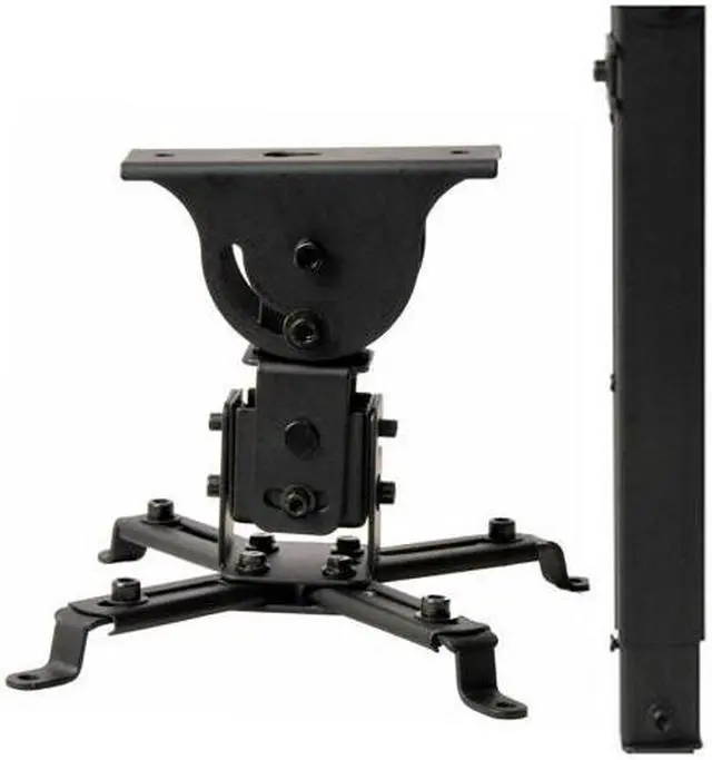 Main image of VideoSecu Swivel Tilt Rotate Adjustable Height LCD DLP Projector Ceiling Mount Bracket with Extendable Pole - Fits Flat or Vaulted Ceiling/ Cable Management 1C9