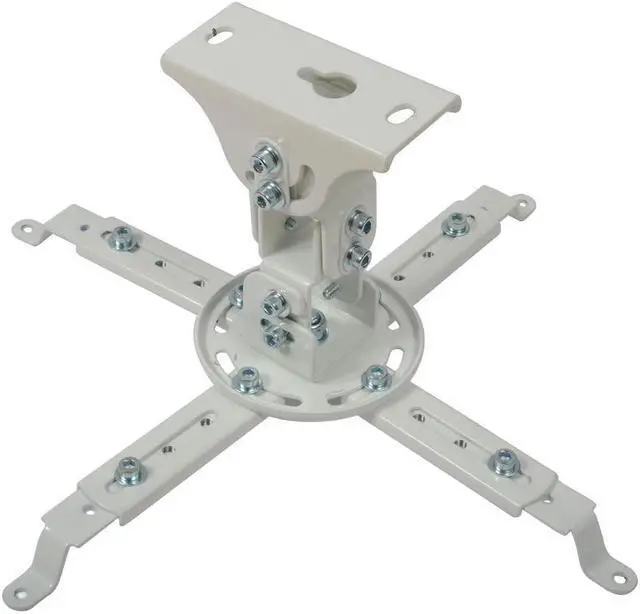 Main image of VideoSecu LCD DLP Projector Mount with Tilt, Swivel 90°and Rotate Bracket, Lock and Release Design, White - fits Flat and Vaulted Ceiling BSL