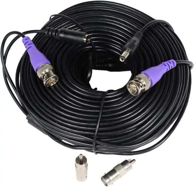 Alt view image 2 of 2 - VideoSecu 150ft HD Security Camera BNC Video Power Cable Pre-made All-in-One Cord for CCTV DVR Surveillance System HD Security Camera 960P/720P, TVI, CVI, AHD Analog Camera Free BNC RCA Connectors B7L