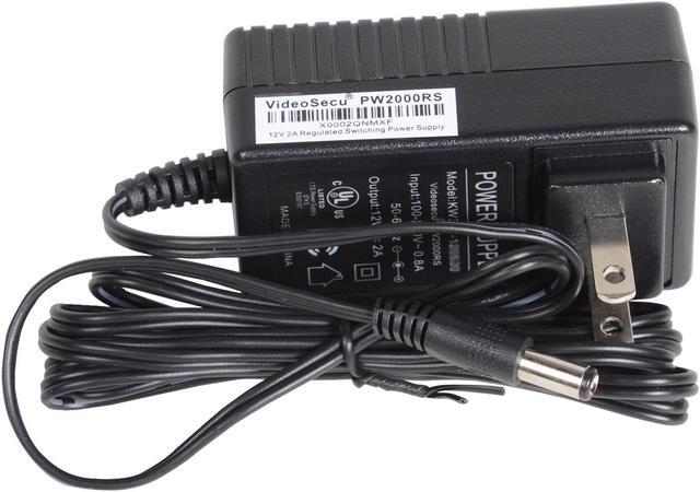 Alt view image 2 of 4 - VideoSecu 12V DC 2A Security Camera Power Supply Adapter 2000mA 100-240V AC Regulated CCTV Surevillance 1i1