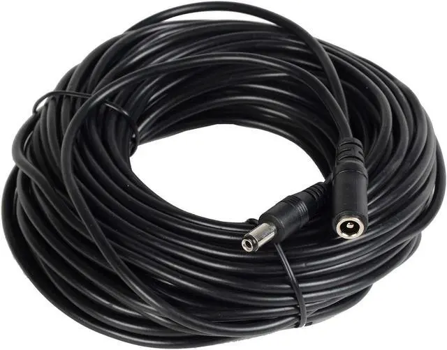 Main image of VideoSecu 50ft 12V DC Power Adapter Pigtail Plug Extension Cable 2.1mm x 5.5mm CCTV for Surveillance Camera W3J