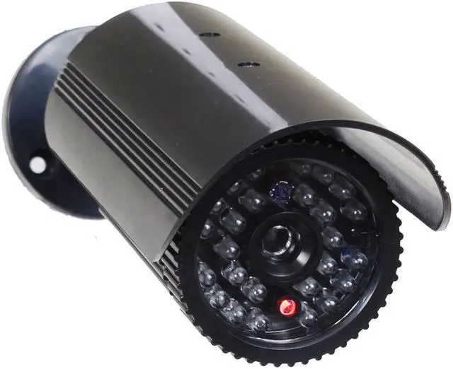 Alt view image 5 of 5 - VideoSecu 4 Packs of Fake Security Camera Dummy Infrared IR LED Light CCTV Home Bullet Camera with Blinking Flashing Light Indoor Surveillance BFG
