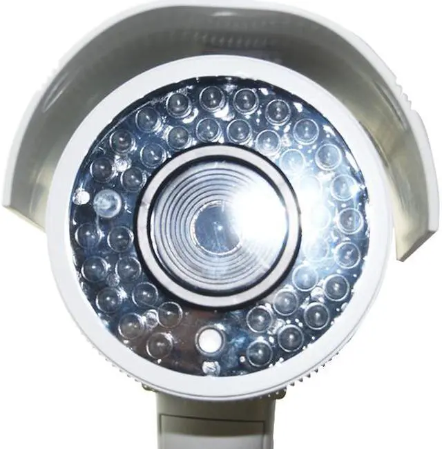 Alt view image 3 of 3 - VideoSecu 2 CCTV Dummy Fake Infrared LEDs Flashing Light Surveillance Security Camera with Free Decal C5B