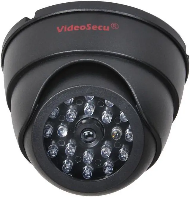 Alt view image 2 of 2 - VideoSecu 2 Pack Dummy Dome Surveillance Camera Fake Infrared IR LED Home Security Camera with Blinking Flashing Light Indoor Imitation Simulated CCTV BFE