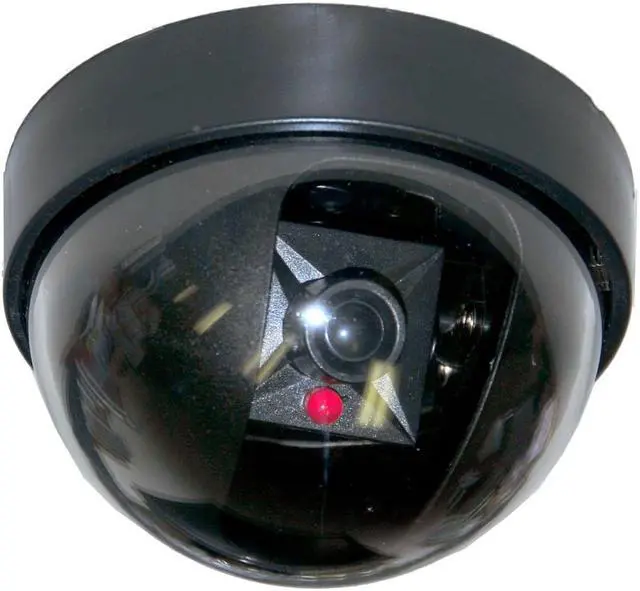 Alt view image 3 of 3 - VideoSecu CCTV 2 Pack Dome Dummy Security Camera Home Surveillance Camera Fake with Flashing LED Light Simulated Indoor bfp