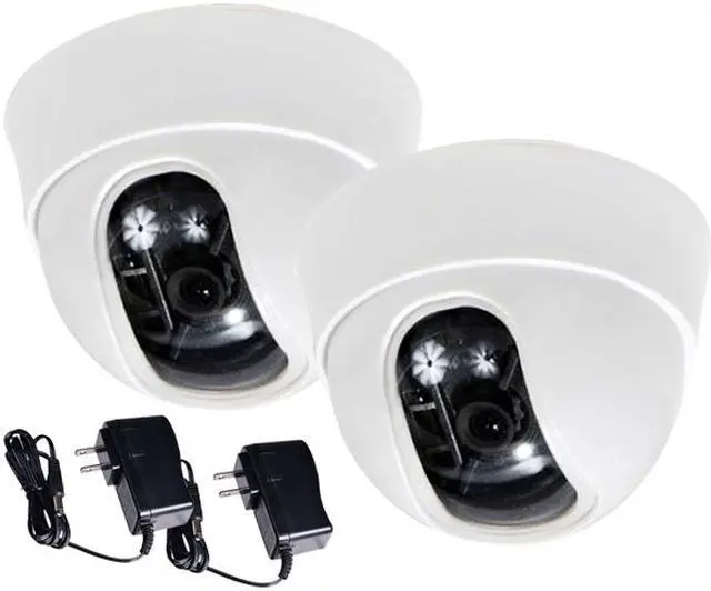 Main image of VideoSecu 2 Dome 600 TVL High Resolution Security Camera Built-in 1/3" Sony Effio CCD 3.6mm Wide Angle Lens with 2 Power Supply for CCTV DVR Home Surveillance System AN4