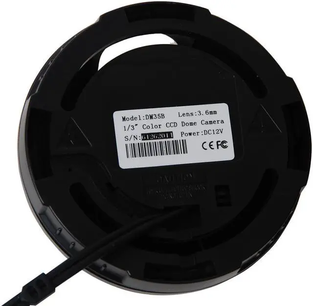 Alt view image 2 of 4 - VideoSecu Dome Security Camera  Indoor Built-in Sony CCD 480TVL 3.6mm Wide Angle Lens with Power Supply and Extension Cable for CCTV Home Surveillance DVR System 1OM