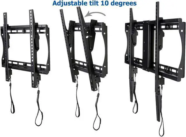 Alt view image 3 of 7 - VideoSecu Tilt TV Wall Mount for Most 32"-70" Sony, Vizio, LG, Sharp, Panasonic LCD LED Plasma 3D HDTV Flat Panel Screen 4K TV Bracket, with HDMI Cable bxm