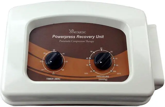 Alt view image 3 of 6 - POWERPRESS RECOVERY UNIT Gradient Sequential Compression Pump w/ 4 Chamber Arm Sleeve Garment Complete Set (Arm without Shoulder). Made in U.S.A.