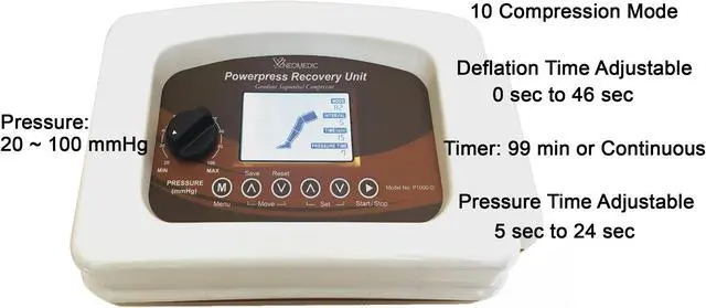 Alt view image 3 of 7 - POWERPRESS RECOVERY UNIT ALL IN ONE  COMPRESSION MASSAGER W/Full Leg Complete Set (X-Large)