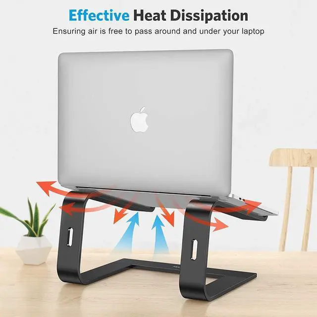 Alt view image 6 of 7 - Laptop Stand, Detachable Laptop Mount, Aluminum Laptop Holder Stand for Desk, Compatible with MacBook Air/Pro, Dell, HP, Lenovo and All Laptops (11-16 inch), Black