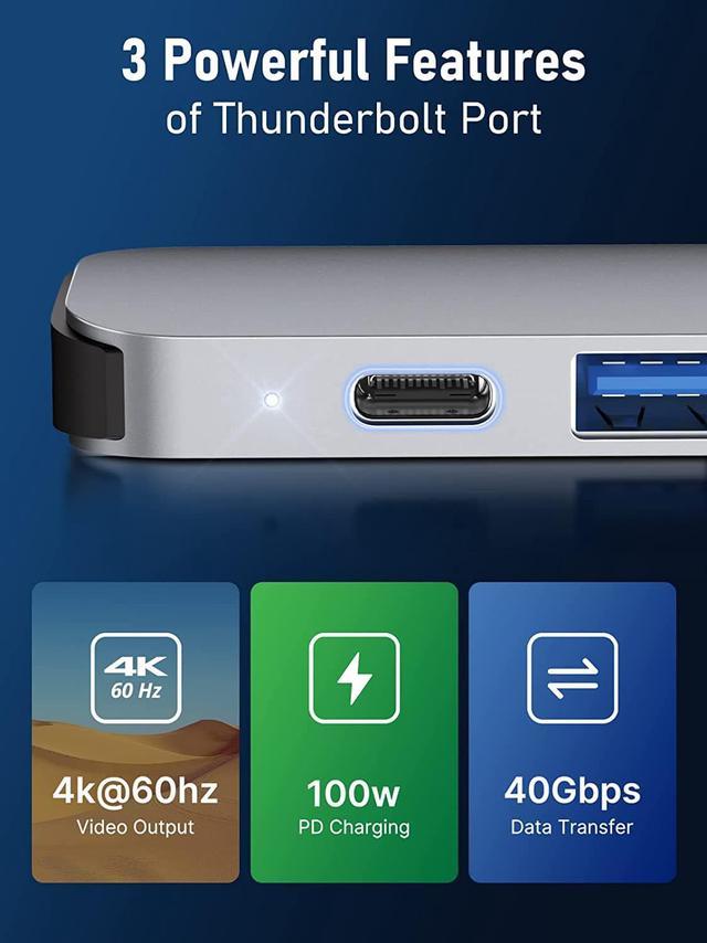 Hub USB C Adaptateur for MacBook Air M1 MacBook Pro 2021-2020-2019-2018 13  15 16 Pouces ,8 in 2 Mac Accessoire USBC Adapter [9] - Cdiscount  Informatique