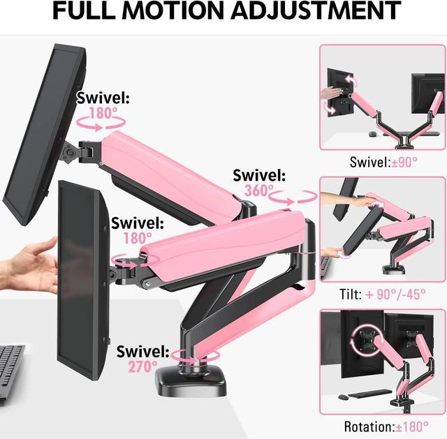 MOUNTUP Dual Monitor Mount for 17-32'' Monitors, Double Monitor Arm Desk  Mount Holds 4.4-17.6 lbs, Adjustable Computer Monitor Stand,  100x100/75x75mm