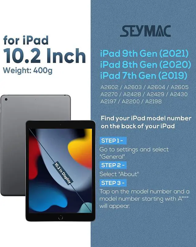 Alt view image 2 of 7 - iPad 9th/ 8th/ 7th Generation Case 10.2" 2021/2020/2019, Full-Body Shockproof Heavy Duty Protective Case with Screen Protector, 360° Rotating Stand/Handle/Shoulder Strap for iPad 10.2, Black