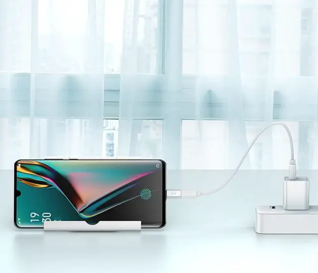 Alt view image 3 of 7 - Adapter Micro USB to USB C (4 Pack) Micro-USB Female to USB-C Male OTG Adapter Compatible with  Galaxy LG  Type-C Phones Tablets and More (2 Black and 2 White)
