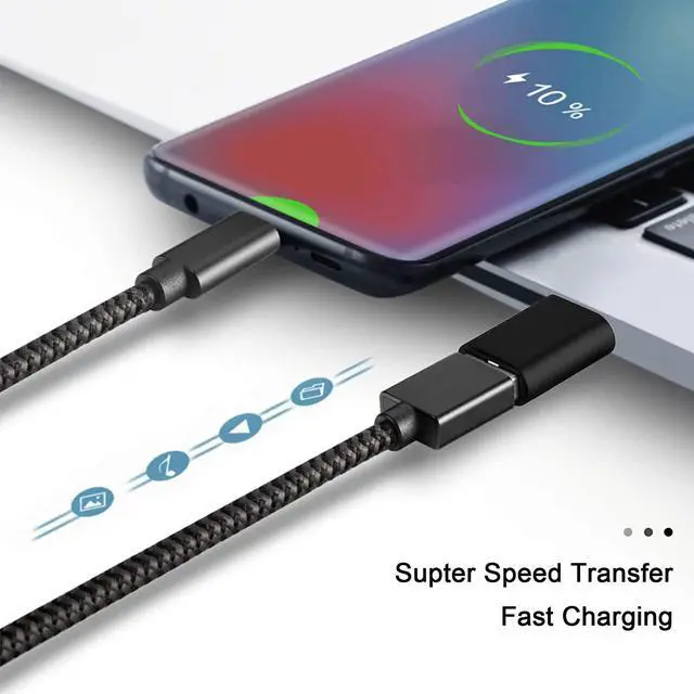 Alt view image 3 of 6 - USB C to USB Adapter Type C Thunderbolt 4 OTG Converter USB C Male to USB 3.0 Female Adapter(3 Pack) for  MacBook Pro Mac Book iPad  Galaxy S20-S23 and More(Black)