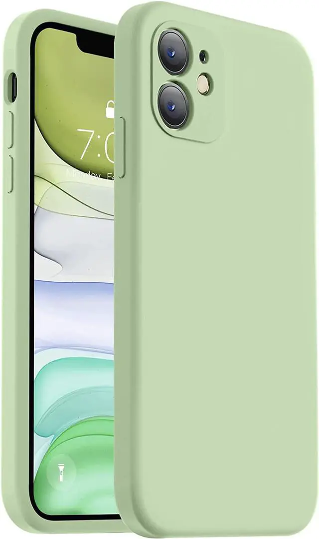 Main image of Compatible with iPhone 11 Case, Upgraded Liquid Silicone with [Square Edges] [Camera Protection] [Soft Anti-Scratch Microfiber Lining] Phone Case for iPhone 11 6.1 inch - Matcha