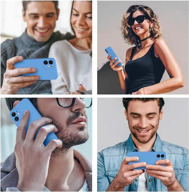 Alt view image 2 of 5 - Cordking Designed for iPhone 11 Case, Silicone [Straight Edge] & [Camera Protecion] Upgraded Phone Case with Soft Anti-Scratch Microfiber Lining, 6.1 inch, Blue