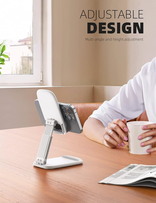 Alt view image 2 of 7 - White Cell Phone Stand for Desk Phone Holder