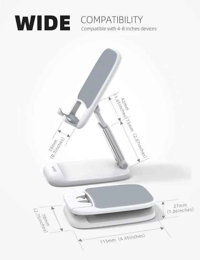 Alt view image 5 of 7 - White Cell Phone Stand for Desk Phone Holder