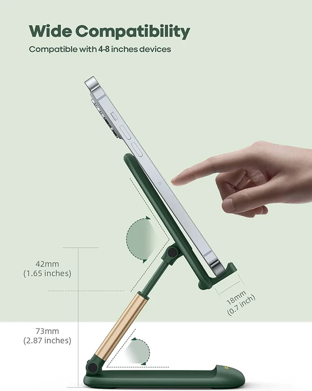 Alt view image 5 of 7 - Green Cell Phone Holder Desk Accessories Cellphone Stand