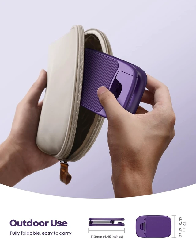 Alt view image 4 of 7 - Purple Phone Holder for Desk - Dark Purple Cellphone Stand