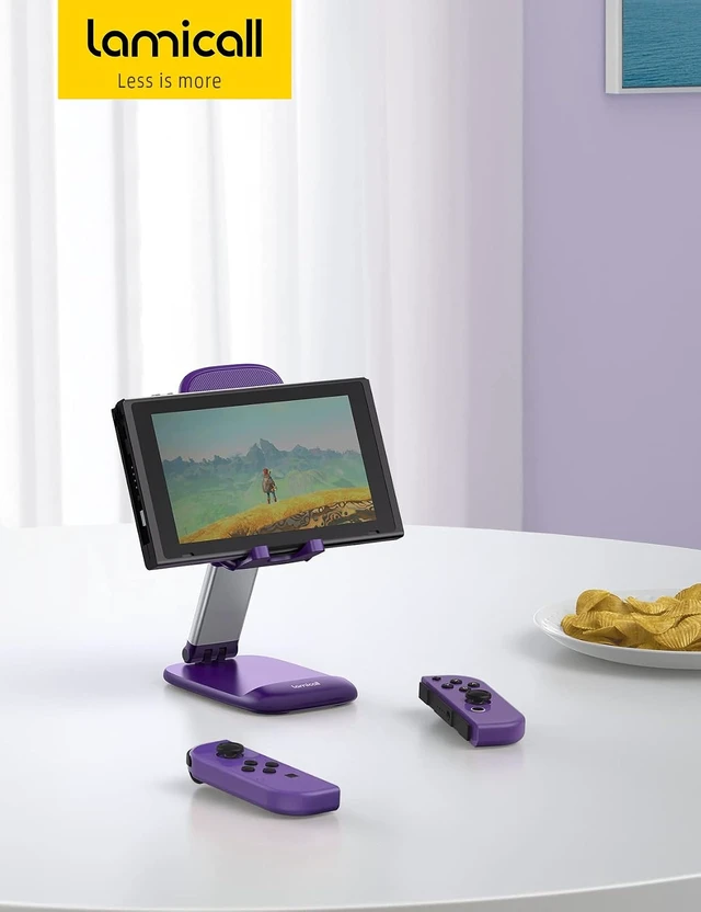 Alt view image 7 of 7 - Purple Phone Holder for Desk - Dark Purple Cellphone Stand