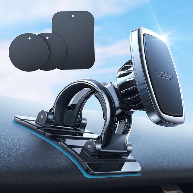 LISEN Magnetic Phone Holder for Car Fit Curved Surfaces Car Phone