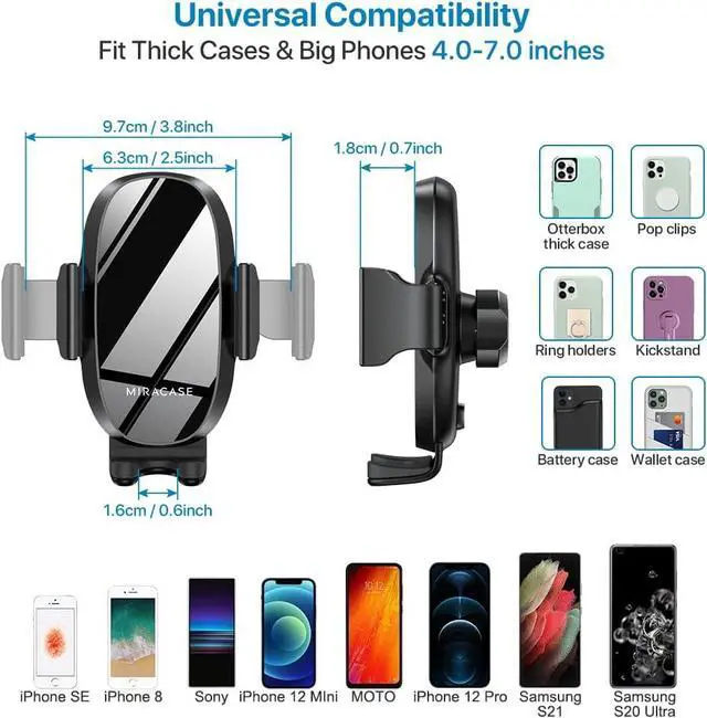 Alt view image 5 of 6 - [Upgraded Version Cup Phone Holder for Car Universal Adjustable Long Neck Car Phone Mount Cradle Friendly Compatible with iPhone  Google and All 4.0-7.0 inches Smartphones