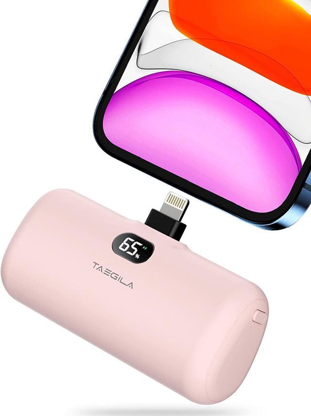 Mini Portable Charger Built in Cable 5000mAh Power Bank Ultra-Compact  Battery Pack Phone Charger Portable Fast Charging Compatible with iPhone  14/14