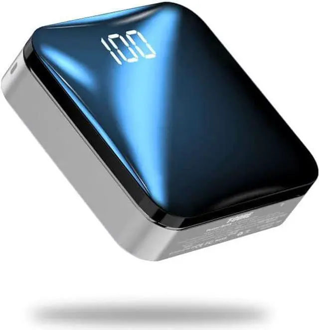 Main image of T-CORE Power Bank The Smallest and Lightest 10000mAh External Battery Ultra-Compact High-Speed Charging Technology Portable Charger for iPhone, Samsung Galaxy S20/21 Silver