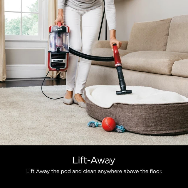 Alt view image 4 of 7 - Shark ZU561 Navigator Lift-Away Speed Self Cleaning Brushroll Lightweight Upright Vacuum with HEPA Filter, Red Peony