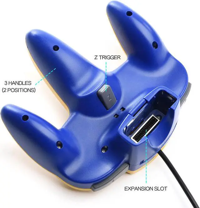 Alt view image 4 of 7 - 2 Pack N64 Controller, miadore Retro N64 Gaming Gamepad Joystick Double Colored Joypad for N64 System Home Video Game Console