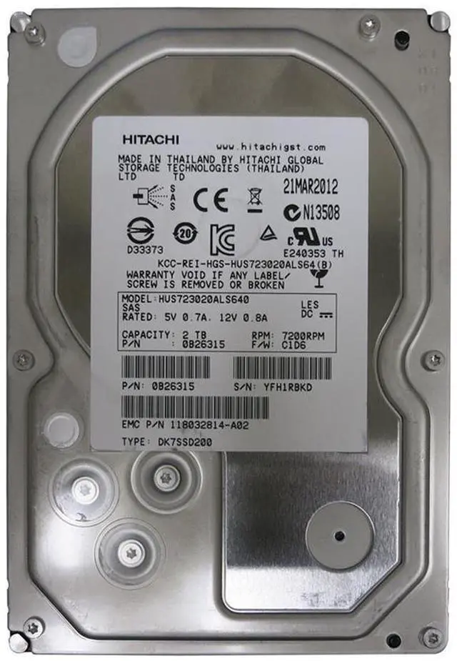 Main image of (NOT FOR HOME PC!) Hitachi Ultrastar HUS723020ALS640 2 TB 3.5" SAS 2 Enterprise Drive