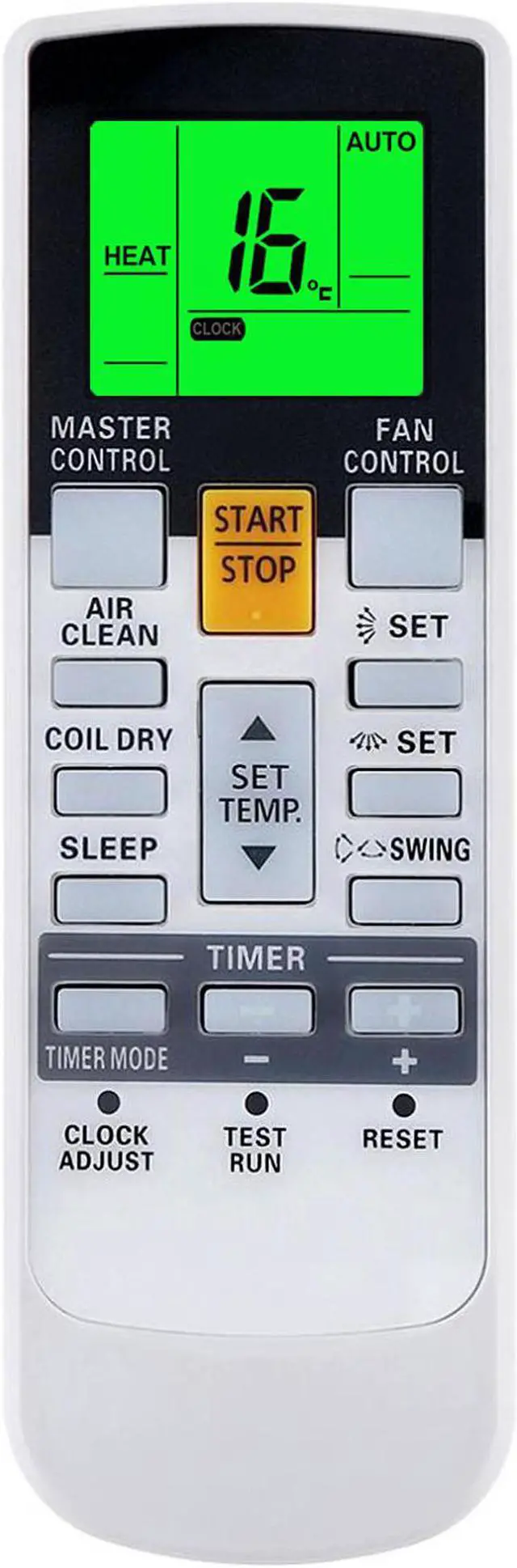 Alt view image 4 of 7 - Replacement Remote Control for Fujitsu ASU7RLF ASU9RLF ASU9RLQ ASU12RLF ASU12RLQ ASU18RLF ASU24RLF ASU18RLQ ASU18RL ASU24RLQ Wall Mounted Type Room Inverter Air Conditioner